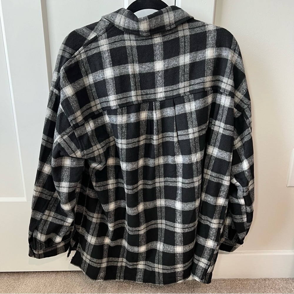 Plaid Button Up Shacket - Picture 3 of 9
